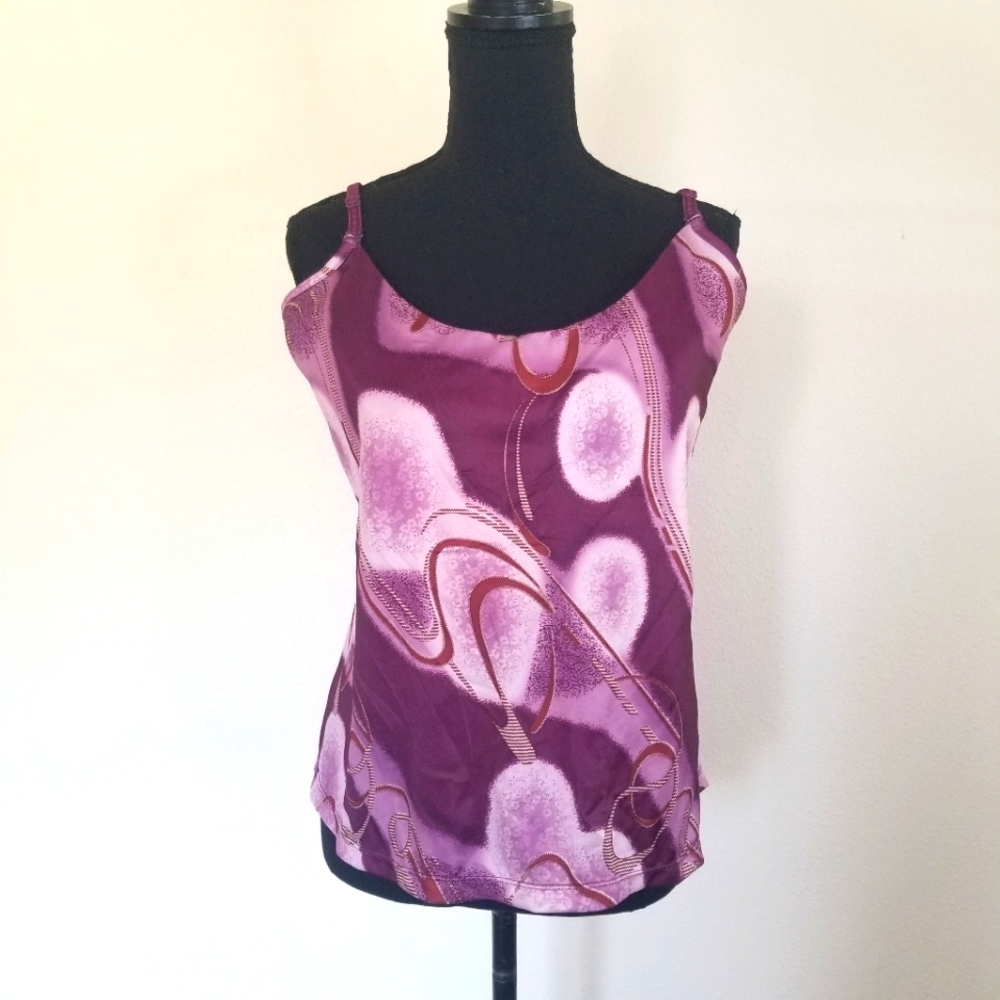Shear Shapewear Cami Attached Underwire Bra 42DD Purple Contemporary